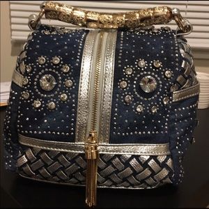 Rhinestone Denim Purse